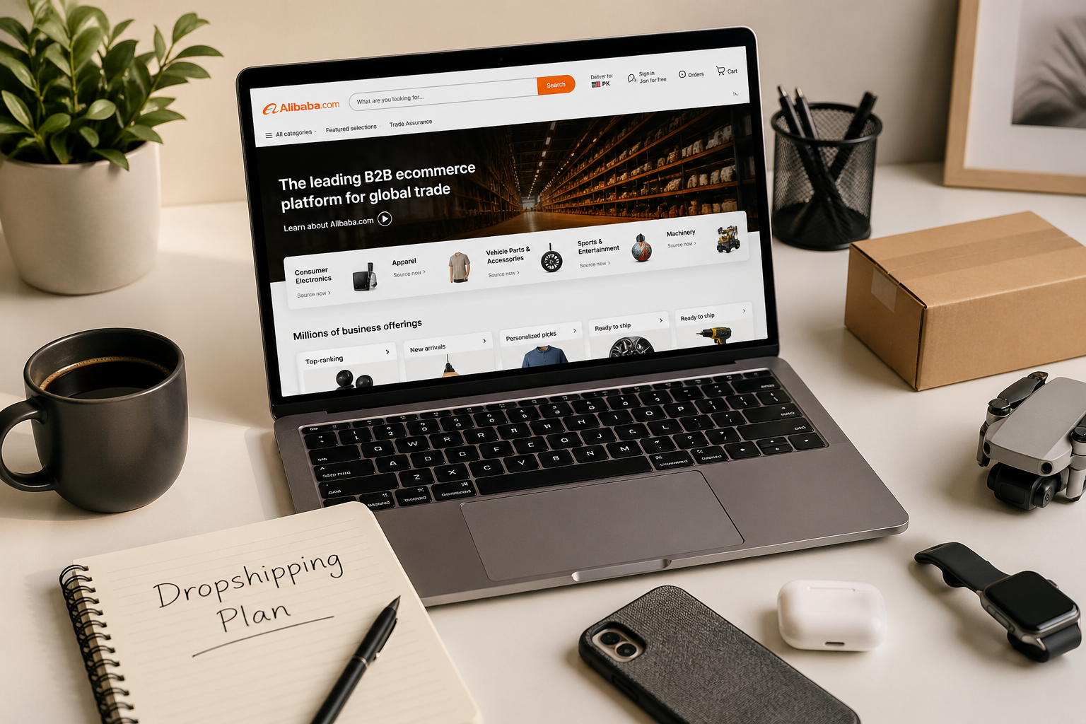 Ecommerce product launch Canva template for Shopify